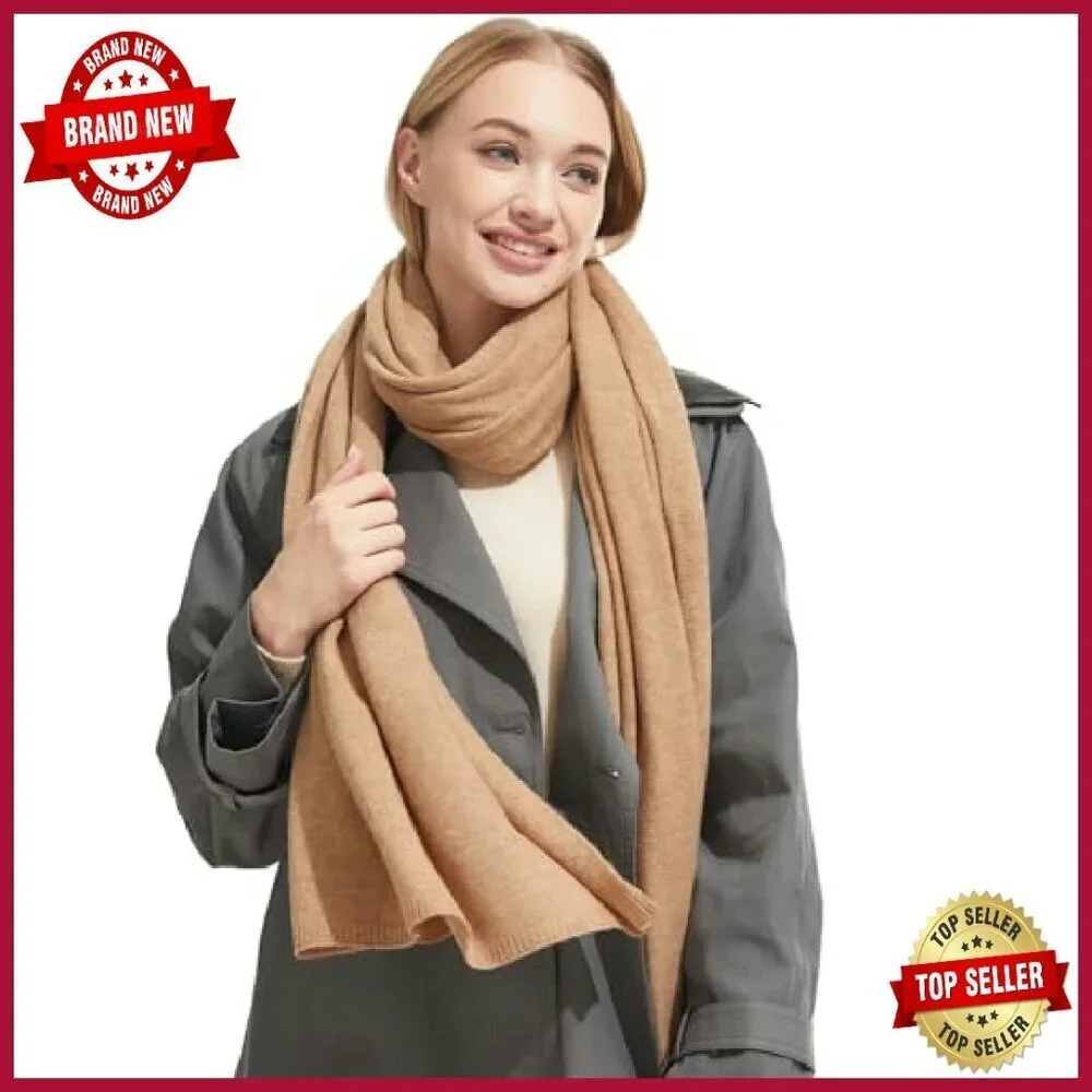 Luxury Cashmere Shawl Wrap Travel Blanket Oversized All-Season